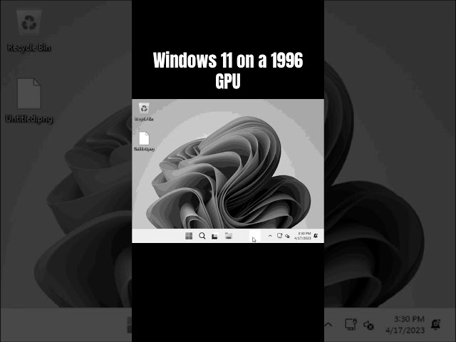 Running Windows 11 on an Unsupported GPU from 1996🚫#shorts #techretro #microsoft