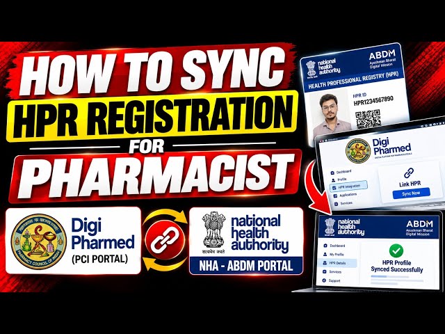 How to Sync HPR Registration on DIGI PHARMED & NHA-ABDM Portal | Duplicate HPR Registration ID Block