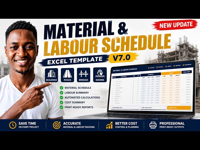 BOQ to Material Takeoff in Excel | Cement, Sand, Steel, Labour & Plant Automatically Calculated.