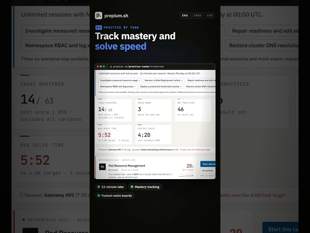 Practice CKA, CKAD & CKS on real clusters | prepium.sh #Shorts
