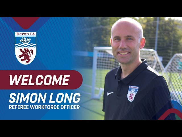 Welcome Simon Long - Referee Workforce Officer