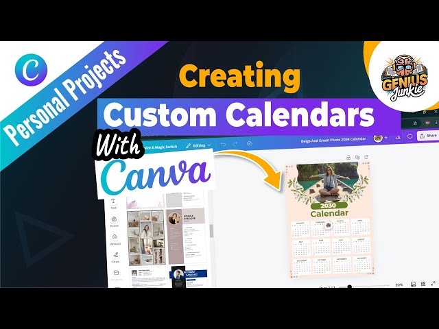 How to Create Custom Calendars with Canva | Easy Step by Step Tutorial!