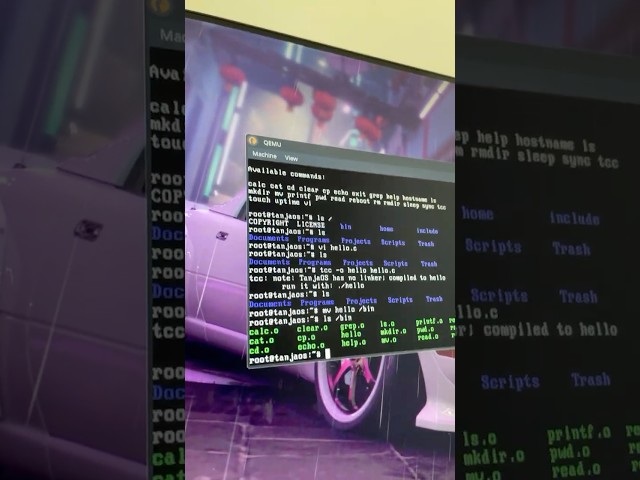 How to make a command in TanjaOS 📝 #shorts #shell #terminal #unix #tutorial #script #programming