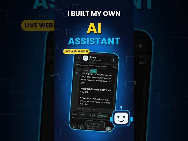 I built my own AI assistant that searches the web 🤖 #shorts  #ai