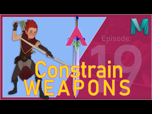 Constraining weapons in Maya