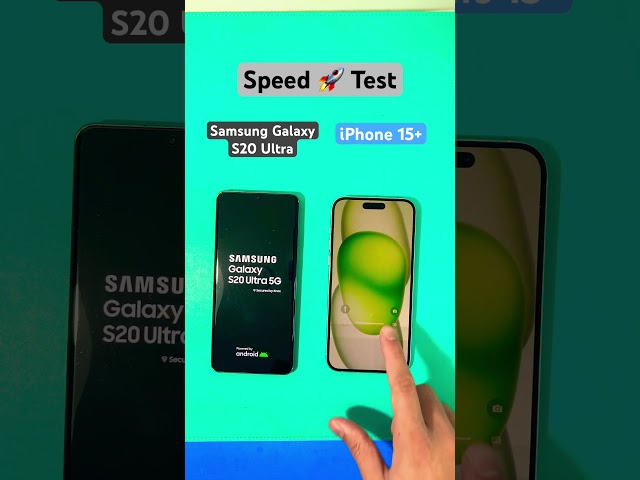 Samsung Galaxy S20 Ultra vs iPhone 15+ Speed Test #samsungvsiphone #viral #short