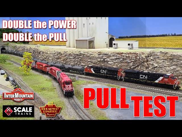 Great N Scale CONSIST PULL TEST! - Does DOUBLE the engine power mean DOUBLE the PULL capability?