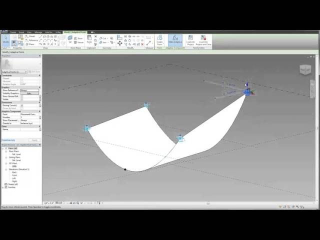 Revit Tutorial   Adaptive Fabric Roof Canopy Introduction
