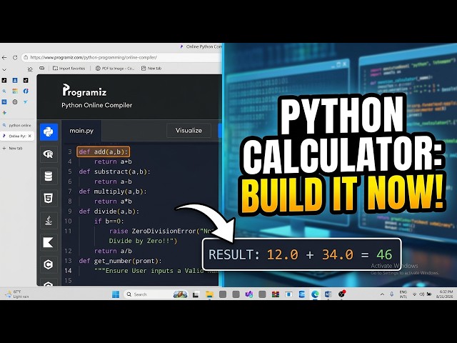 Python Programm Challenge Create Simple Calculator