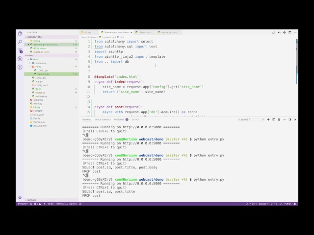 Создание таблиц и работа с базой Postgres с использованием SQLAlchemy Core.