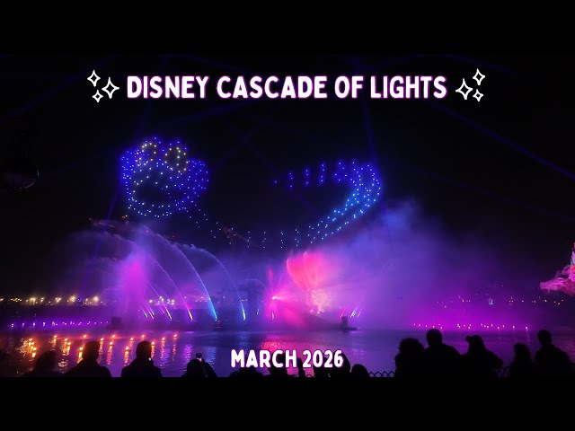 Disney Cascade of Lights | Full Nighttime Show, Disneyland Paris | MARCH26