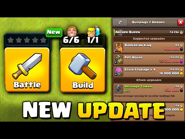 New Builder Menu 2.0 in Clash of Clans!
