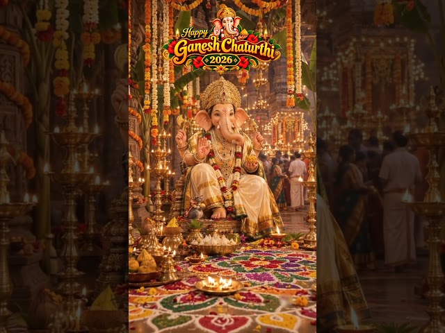 Ganpati bappa morya | Happy Ganesh chaturthi 2026 #ganeshchaturthi#ganeshpuja2026#shorts #shortsfeed