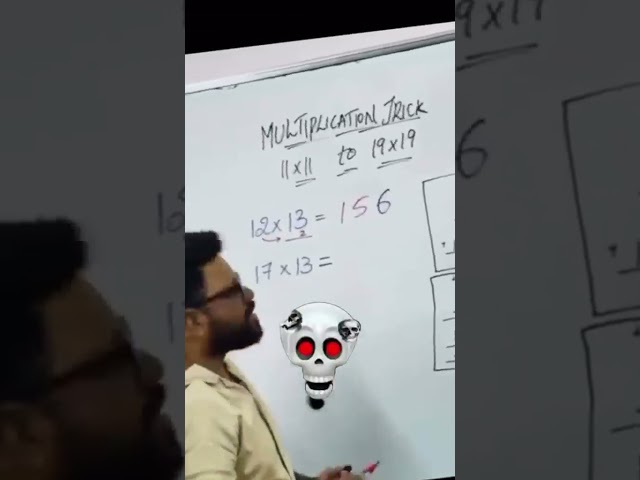 This trick is only possible from 11x11 to19x19 #maths#tricks#viral
