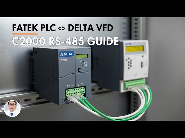 Control Delta VFD C2000 with Fatek PLC via RS-485 | Modbus RTU Step-by-Step Guide 2026
