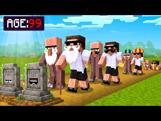 From Baby to Old Man in Minecraft..