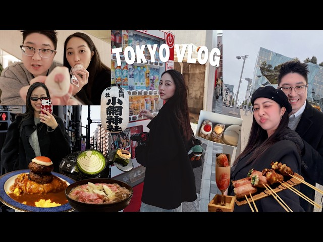 tokyo vlog🇯🇵 5 days 4 nights! koami shrine⛩️ roppongi stay, omurice🍳wagyu sukiyaki & izakaya🏮