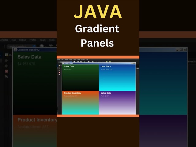 JAVA Gradient Panels | #shorts