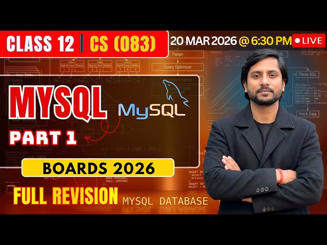 Class 12 CS MySQL Part 01 | CBSE Computer Science 2026 | Live Boards Preparation