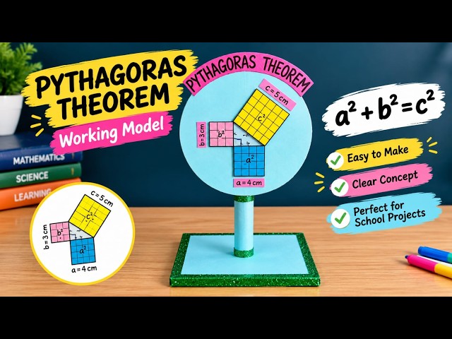 Best Pythagoras Theorem Model for School Science & Maths Fair | How to Make Pythagoras Theorem Model