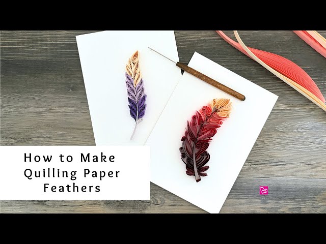 How to Make 2 Quilling Paper Feathers | Quilling for Beginners