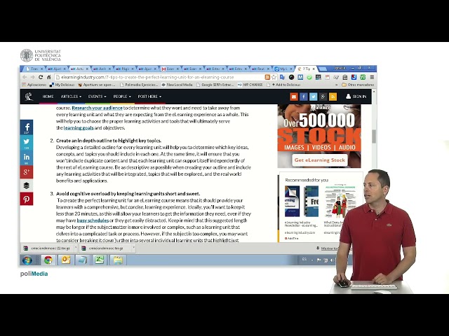 7 Tips for Creating the Perfect E-Learning Unit | 16/37 | UPV