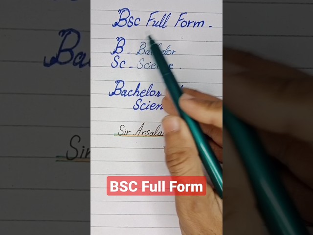 BSC Full Form #bsc