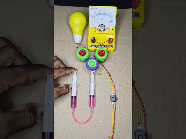 Anlong Voltmeter & Bike fog Light Powered by Braking Energy System | DC Motor #shorts #Project