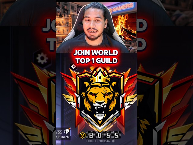 Free fire world की top 1 guild join krlo 😱 free fire region top 1 challenge 🤯 #freefire #shorts