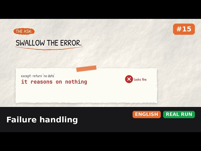 #15 · AI Agent Error Handling – Timeouts, 429 vs 400 | Agentic AI Course