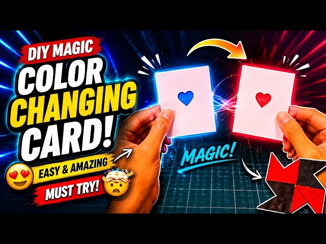 This Card Changes Color! 🤯🃏 Easy Magic Trick #shortsfeed #shorts #trending 