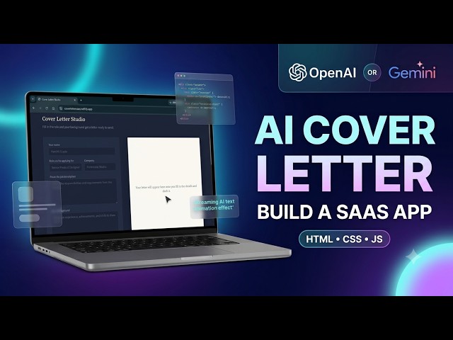 Build an AI Cover Letter Generator SaaS | HTML CSS JavaScript + OpenAI/Gemini API | Sprint 04