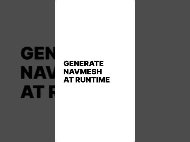 Unity 6 tips: Nav Mesh generation at runtime #gamedev #gamedevelopment #unity