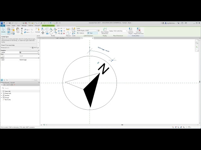 REVIT- Parametric North Sign (simple version)