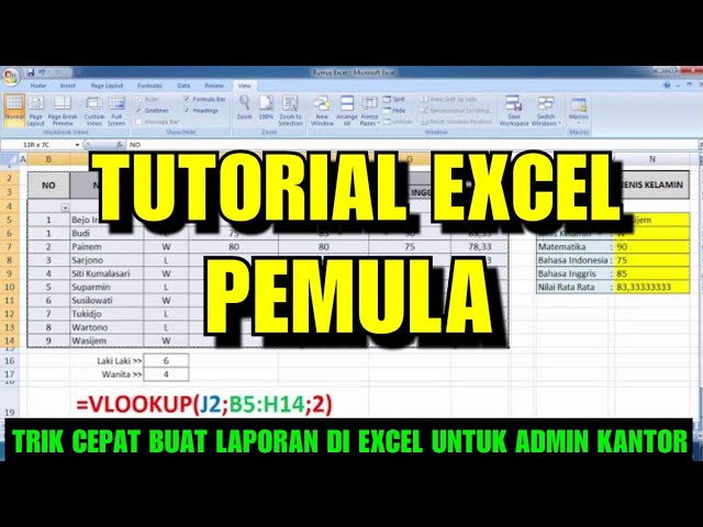 TUTORIAL EXCEL PEMULA LENGKAP