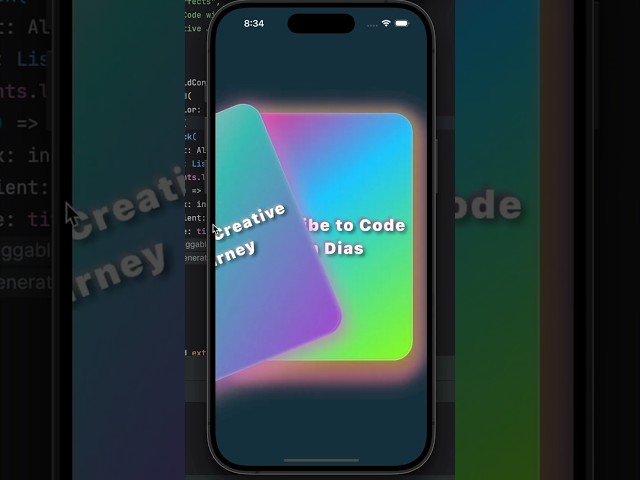 Flutter Swipe Card Animation Demo | Stunning UI Design! 🚀 #Shorts