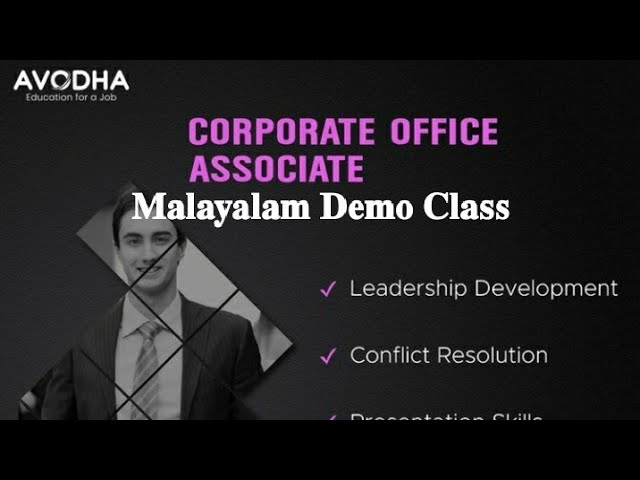 Avodha Corporate Office Associate Malayalam Course | Malayalam Demo Class |  Avodha
