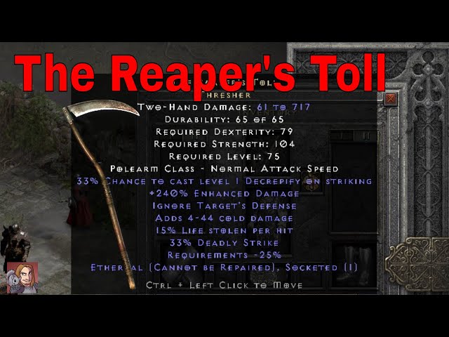 D2R Unique Items - The Reaper's Toll (Thresher)
