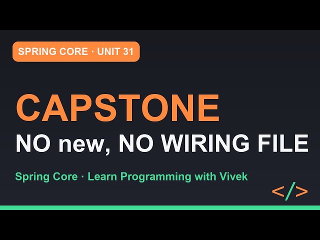 Spring Framework Core: Capstone: TiffinBox as a Spring Application | Unit 31