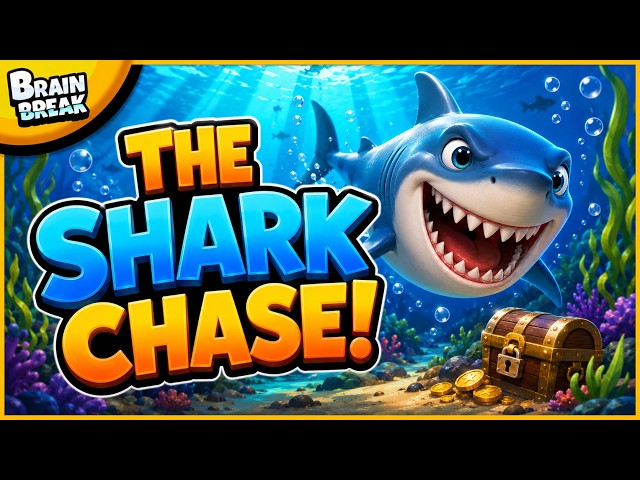 Brain Break – SHARK CHASE! 🦈  Brain Break for Kids