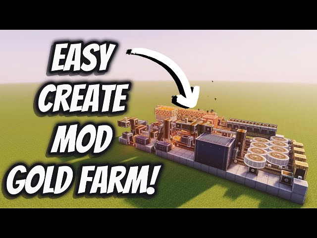 How To Build An Easy Automated Gold Farm With The Create Mod!