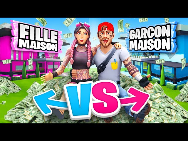 Girl vs Boy Millionaire Challenge on Fortnite