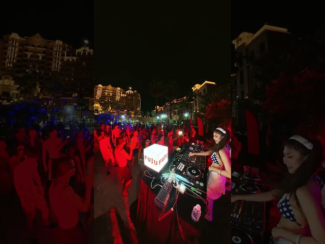 Lights, Music and Sand—Tonight Goes Wild #nightrave #dance #poolparty #models #shanghai