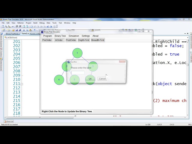 Binary Tree Simulator