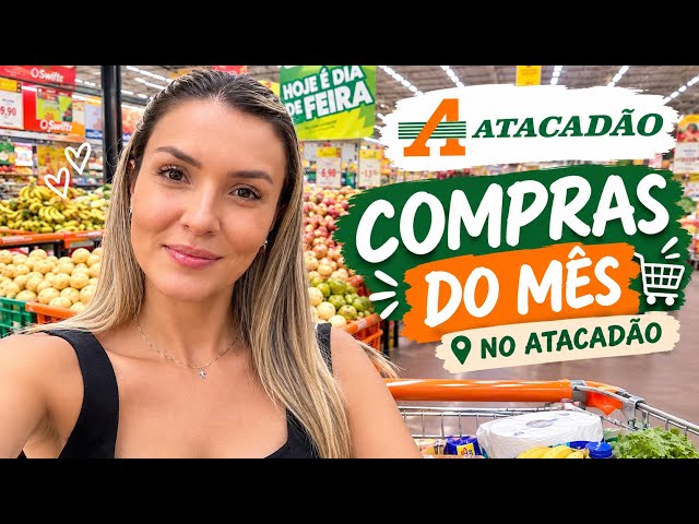MONTHLY GROCERY HAUL AT ATACADÃO 🛒 | Family of 2: Mom and Son | How Much We Spent?