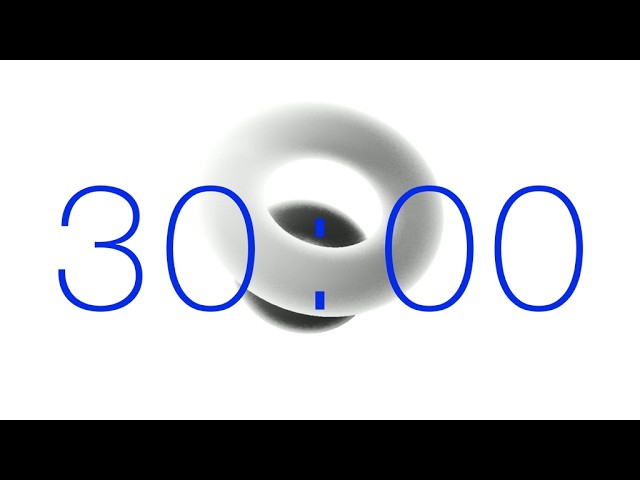 30 Minute Timer - Electronic Music & Minimalist Focus Donut 🍩