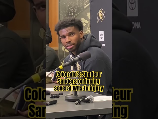 CU Buffs’ Shedeur Sanders loses Travis Hunter, others vs. K-State #cubuffs #coachprime