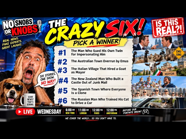 The CRAZIEST Six News Stories of the Week   You Can t Make This Stuff Up!     No Snobs or Knobs