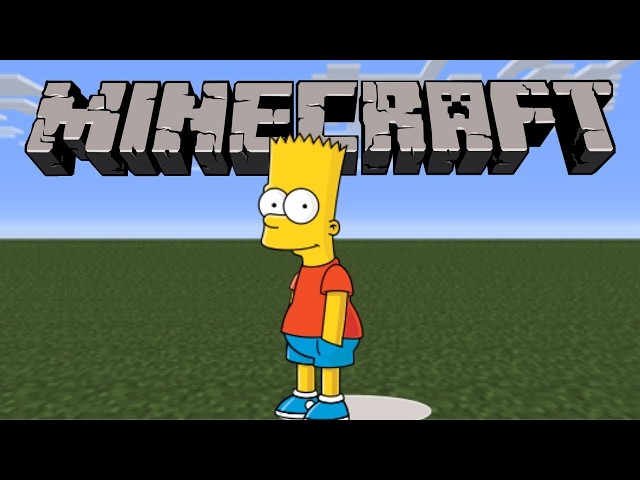Bart Simpsons Plays Minecraft : Exploding TNT Prank for Mr. Skinners