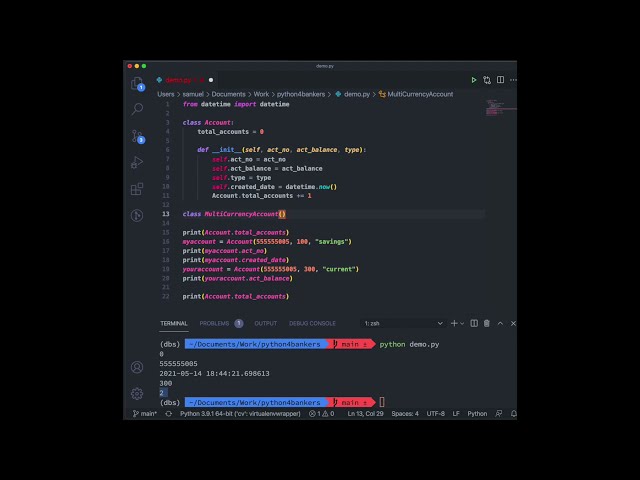 Understand OOP in Python, __init__, and super() | Python for Bankers 3